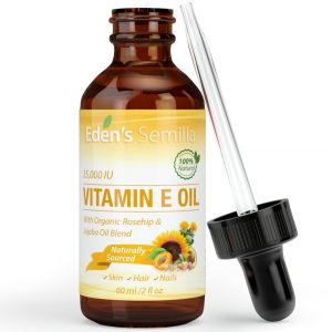 100% Natural Vitamin E Oil 35,000 IU + Organic Rosehip & Jojoba Blend